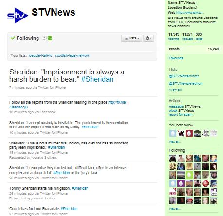 Sheridan Trial STV News Twitter Feed