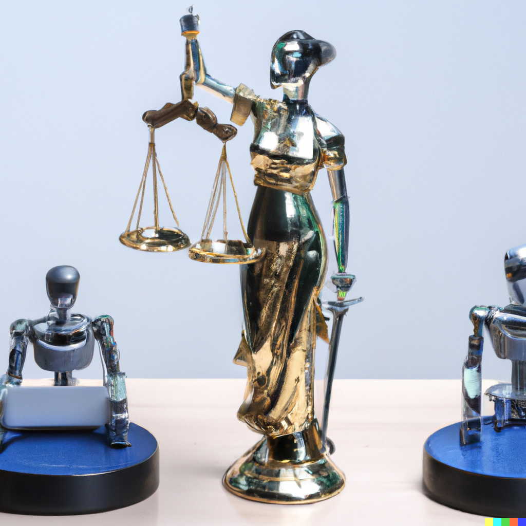 justitia with robots
